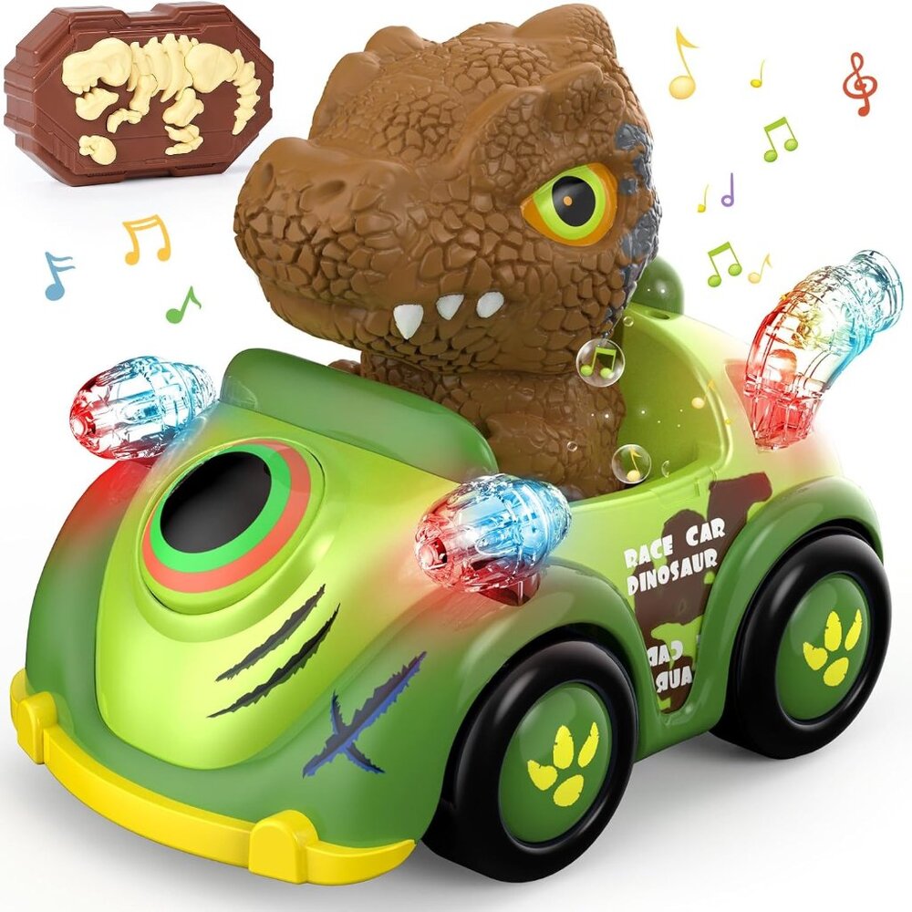 RC Dinosaur Truck with Lights and Music Remote Control